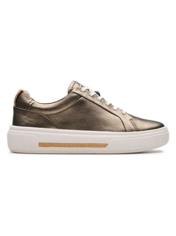Clarks Leder-Sneakers "Hollyhock Walk" in Gold