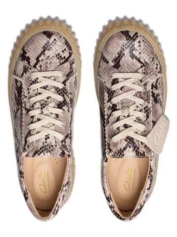 Clarks Leder-Sneakers "Mayhill Walk" in Beige/ Grau