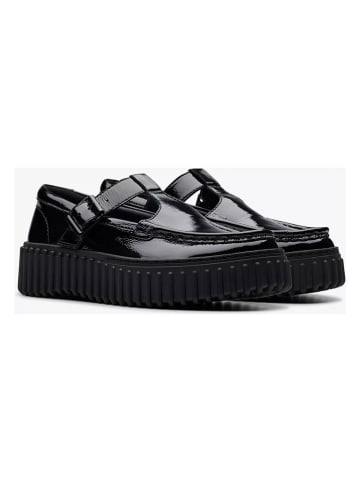 Clarks Leder-Mokassins "Torhill Bar" in Schwarz