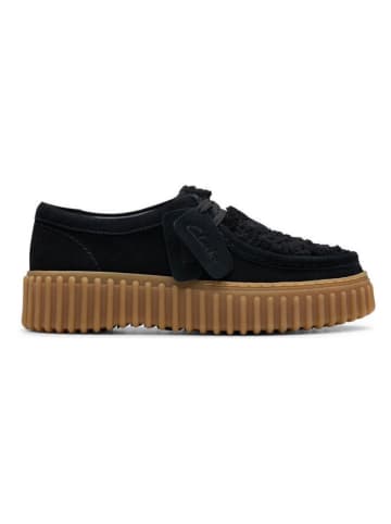 Clarks Leder-Schnürschuhe "Torhill Bee" in Schwarz