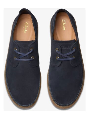 Clarks Leder-Schnürschuhe "Clarkwood" in Dunkelblau