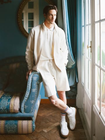 BIG STAR Sweatbermudas in Creme