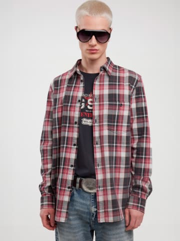 BIG STAR Hemd - Regular fit - in Dunkelblau/ Rot