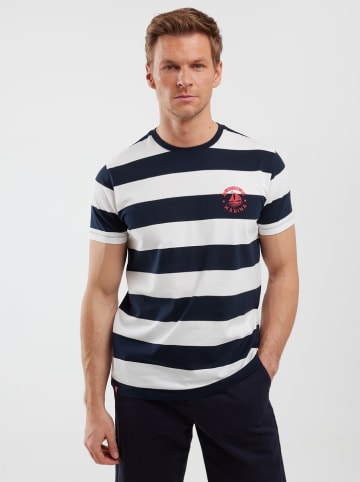 BIG STAR Shirt wit/donkerblauw