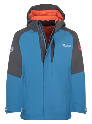 Trollkids 3in1-Funktionsjacke "Skanden" in Blau