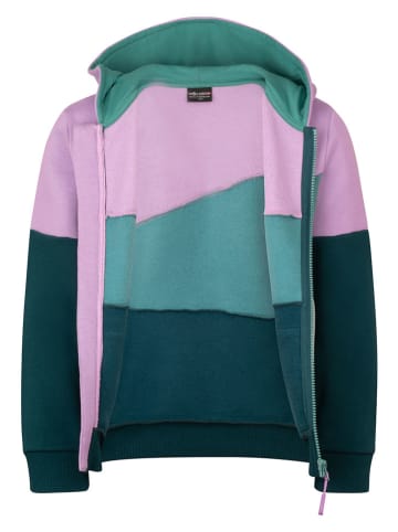 Trollkids Sweatjacke "Alesund" in Türkis/ Dunkelgrün/ Lila