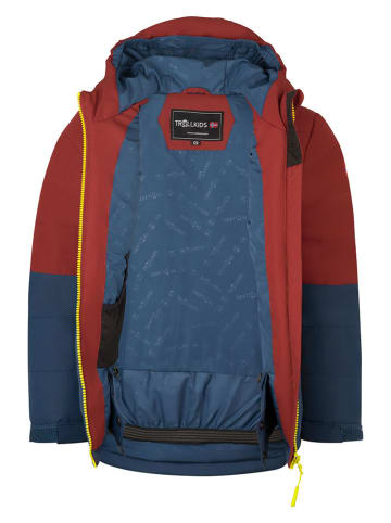 Trollkids Ski-/snowboardjas "Hemsedal" bruinrood/donkerblauw