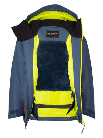 Trollkids Ski-/snowboardjas "Rauland" blauw/rood