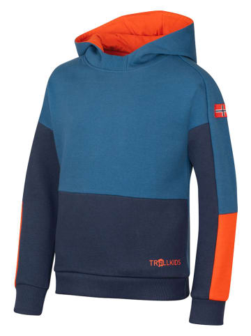 Trollkids Hoodie "Rondane" in Blau