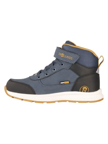 Trollkids Leder-Wanderboots "Stavanger Mid Cut XT" in Dunkelblau