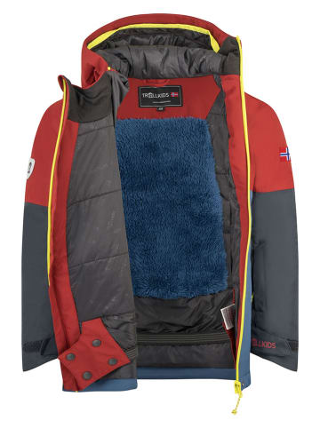 Trollkids Ski-/snowboardjas "Eikedalen" bruinrood/blauw