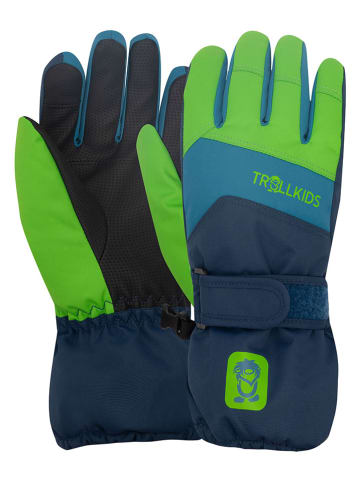 Trollkids Funktions-Handschuhe "Rauland" in Dunkelblau/ Grün