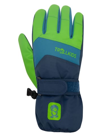 Trollkids Funktions-Handschuhe "Rauland" in Dunkelblau/ Grün