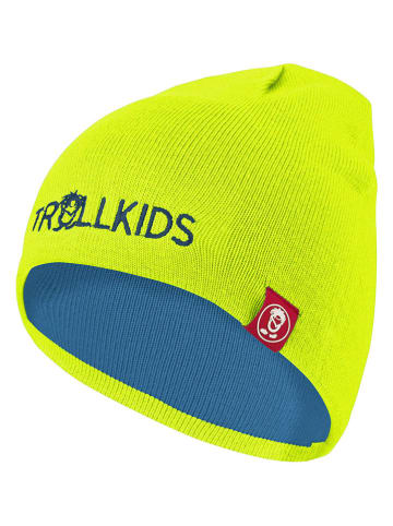 Trollkids Dwustronna czapka beanie "Troll" w kolorze niebiesko-żółtym