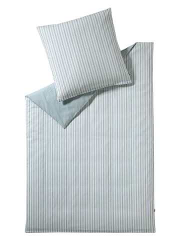 ESPRIT Flanell-Bettwäsche-Set "Herringbone" in Hellblau