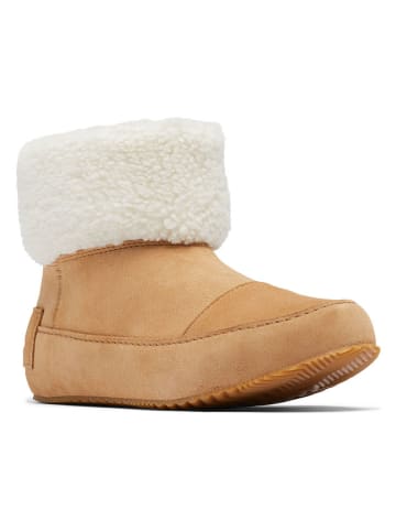 Sorel Leren winterboots "Explorer III" lichtbruin/wit