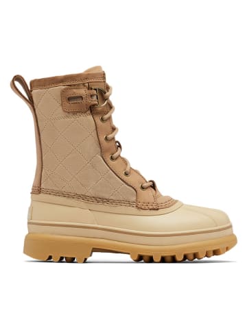 Sorel Leder-Winterboots in Hellbraun
