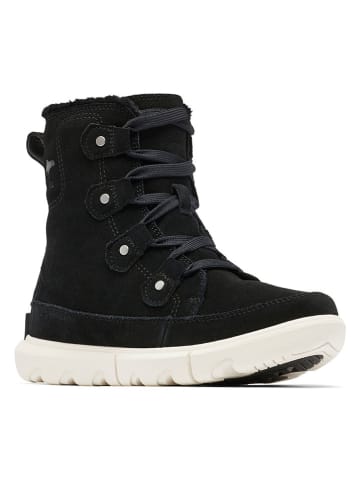 Sorel Leder-Winterboots "Explorer II" in Schwarz