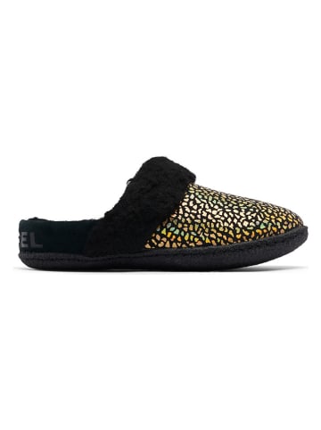 Sorel Hausschuhe "Nakiska Slide II" in Schwarz/ Gold