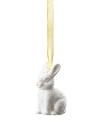Rosenthal Zawieszka dekoracyjna w kolorze biało-żółtym - dł. 6 cm
