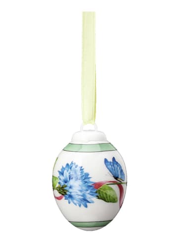 Rosenthal Zawieszka dekoracyjna w kolorze białym ze wzorem - dł. 4,5 cm