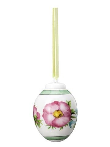 Rosenthal Zawieszka dekoracyjna w kolorze białym ze wzorem - dł. 4,5 cm