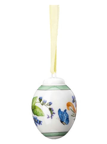 Rosenthal Zawieszka dekoracyjna w kolorze białym ze wzorem - dł. 4,5 cm