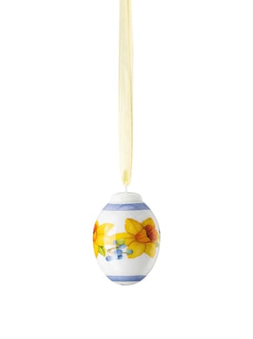 Rosenthal Zawieszka dekoracyjna w kolorze białym ze wzorem - dł. 4,5 cm