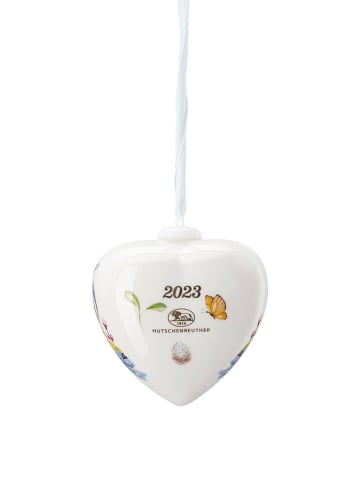 Rosenthal Zawieszka dekoracyjna w kolorze białym ze wzorem - dł. 6,5 cm