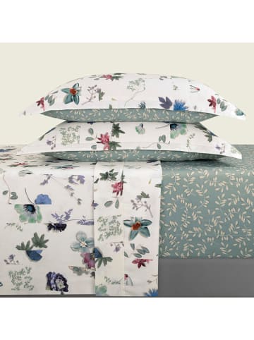 CXL by Christian Lacroix 4-delige set: satijnen bedlakens en kussenslopen wit/mintgroen