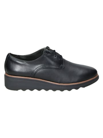 Clarks Leder-Schnürschuhe "Sharon Rae" in Schwarz