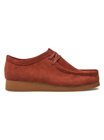 Clarks Leder-Mokassins "Wallabee" in Hellbraun