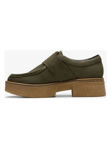 Clarks Leder-Mokassins "Linoso" in Khaki
