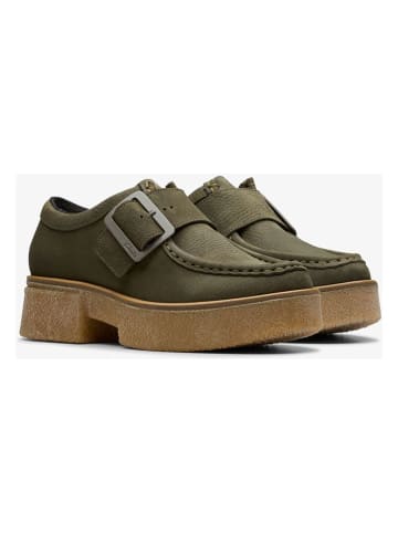 Clarks Leder-Mokassins "Linoso" in Khaki