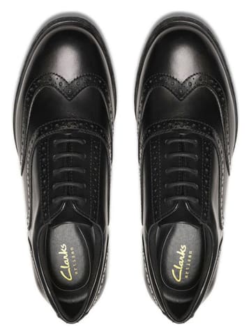 Clarks Leder-Schnürschuhe "Havisham" in Schwarz