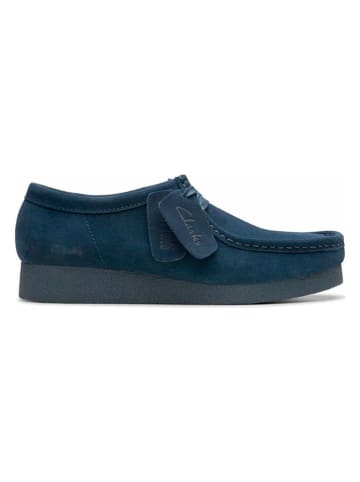 Clarks Leder-Schnürschuhe "Wallabee" in Dunkelblau