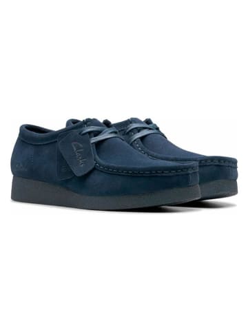 Clarks Leren veterschoenen "Wallabee" donkerblauw