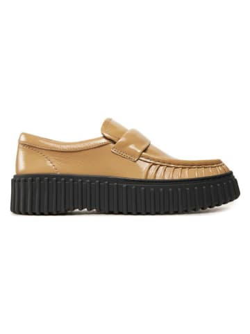 Clarks Leder-Mokassins"Torhill Mocc" in Beige