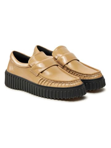 Clarks Leder-Mokassins"Torhill Mocc" in Beige
