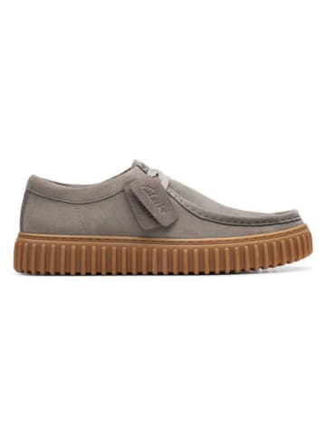 Clarks Leder-Mokassins "Torhill" in Grau