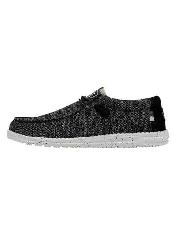 Hey Dude Slipper "Wally Sox" in Schwarz/ Weiß