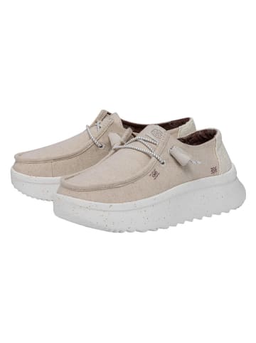 Hey Dude Slipper "Wendy Peak Chambray" in Creme