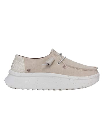 Hey Dude Slipper "Wendy Peak Chambray" in Creme