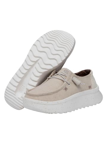 Hey Dude Slipper "Wendy Peak Chambray" in Creme