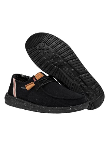Hey Dude Slipper "Wendy Washed" in Schwarz