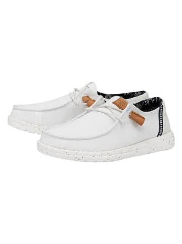Hey Dude Slipper "Wendy Washed" in Weiß