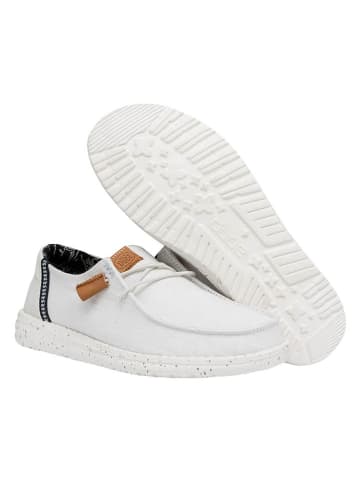 Hey Dude Slippersy "Wendy Washed" w kolorze białym