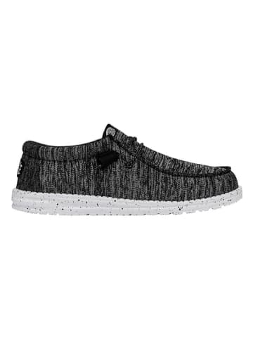 Hey Dude Instappers "Wally Sport" zwart/wit
