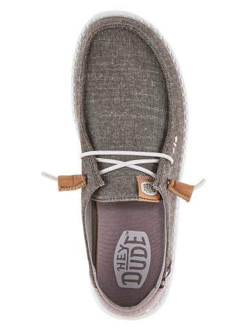 Hey Dude Slippersy "Wendy Chambray Boho" w kolorze szarym
