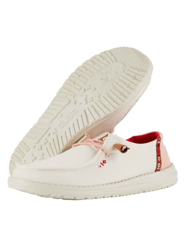 Hey Dude Slipper "Wendy Chambray Boho" in Creme